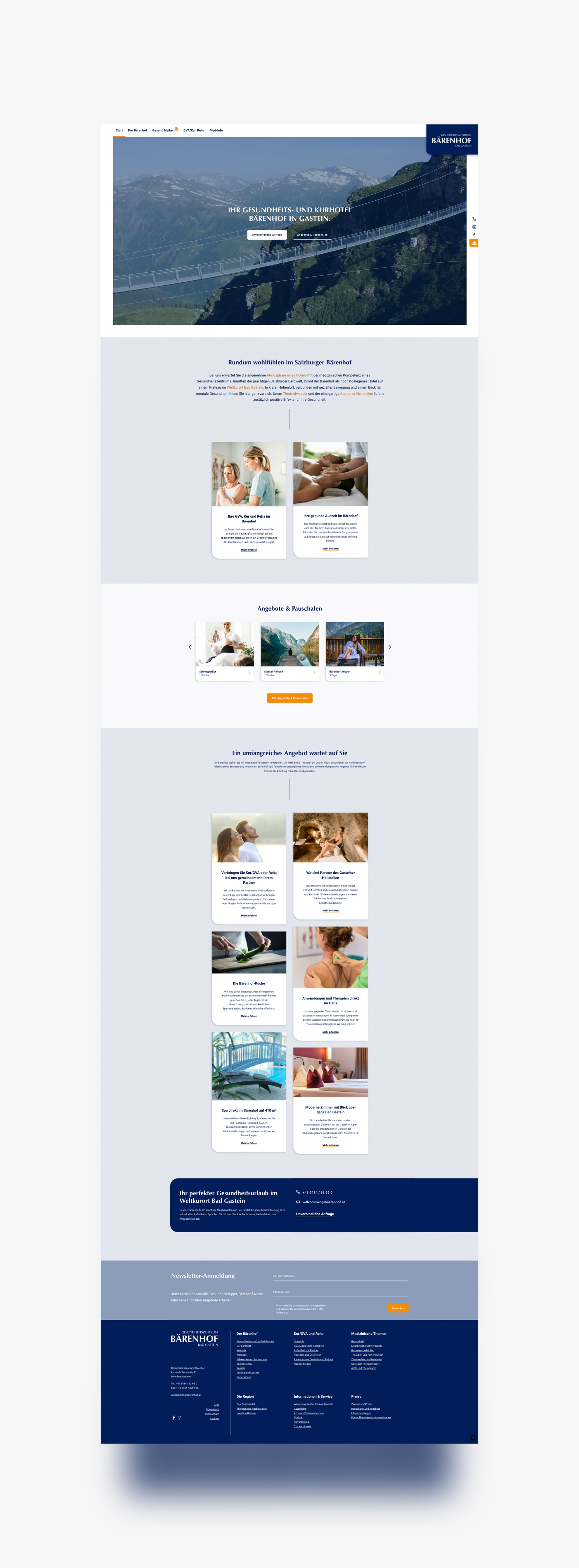 Website Full Page von Bärenhof